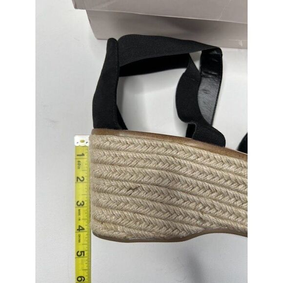 JUST FAB Sunny Daze Black Ankle Strap Wedge 9.5 NEW - Picture 5 of 5